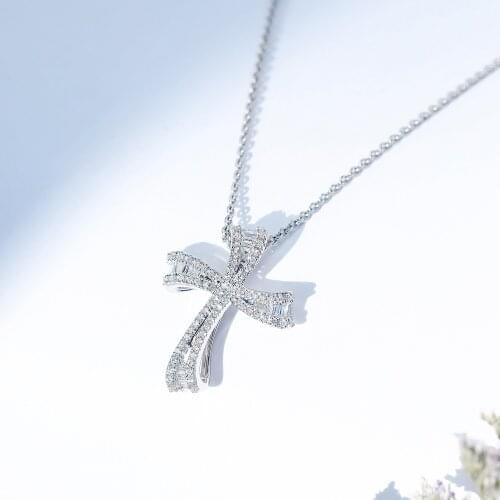 2020 New Necklace For Women Korean Deformation Cross Female Pendant Necklace Wedding Ball Sister Gift Jewelry Bijoux