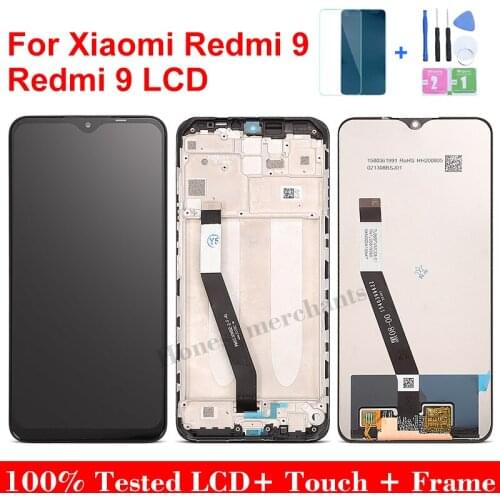 6.53" For Xiaomi Redmi 9 lcd Display Touch Screen Digitizer Assembly Replacement For Xiaomi Redmi 9 LCD display With Frame