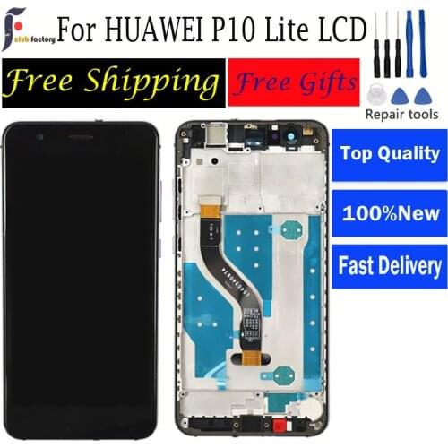 For Huawei P10 Lite LCD Display with Frame Digitizer Replacement Assembly Display HUAWEI P10 Lite WAS-LX1 WAS-LX1A WAS-LX3