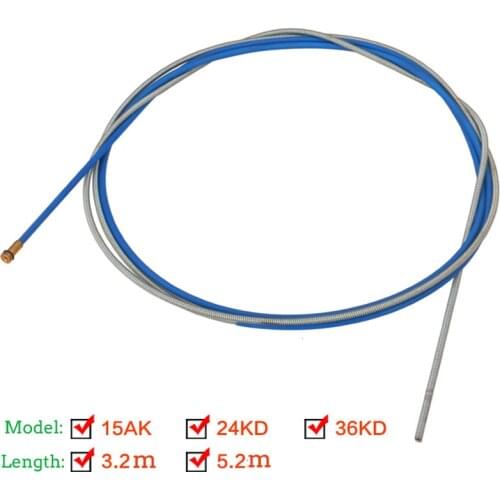 1pcs Binzel 15AK 24KD 36KD Torch/Gun Consumables 3.2M 5.2M MIG Wire Feed Tube for the MIG Welding Machine