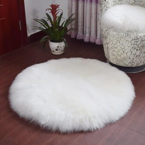 1PCS New Soft Wool Living Room Coffee Table Cushion Sofa Carpet Plush Carpet Bedroom Covered Mattress White Floating Window Mat7