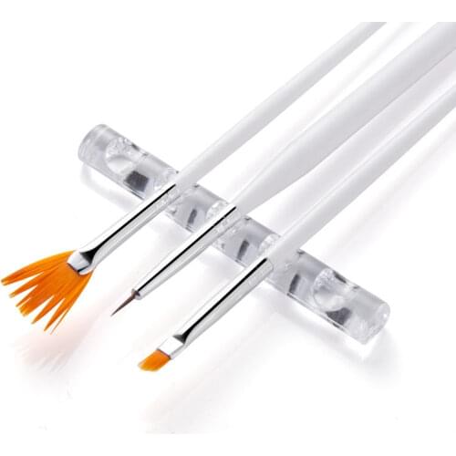 5 Grids Acrylic Clear Nail Brush Rack Shelf UV Gel Brush Display Holder Nail Brush Set Painting Pen Rest Holder Stand