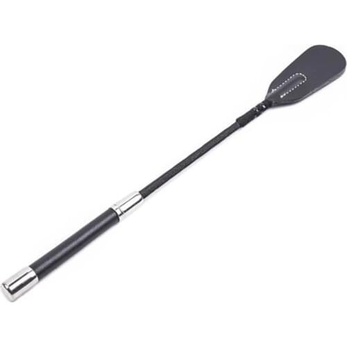 45/53cm PU Leather Horsewhip Portable Sports Equipment Anti-Slippery Handle Black Horse Whip Riding Horse Supplies