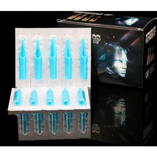 50pcs blue Disposable white tattoo needle mouth RT FT tattoo accessories a variety of models optional tattoo equipment