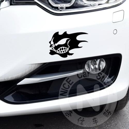 Car Stickers Skull The devil fish Piranha Creative Decals For Tail Window Waterproof Auto Tuning Styling 20*13cm D10