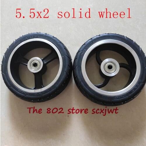 5.5x2 Solid wheel 5.5*2 tubeless wheel explosion-proof Fast wheel F0,jackhot,Nes carbon fiber scooter solid tire with alloy rim