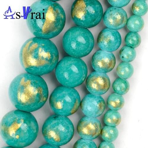 4 6 8 10mm Natural Stone Green Jades Beads For Jewelry Making Round Loose Spacer Beads DIY Bracelet Necklace Accessories 15inch