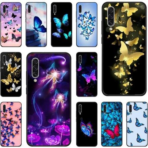 Beautiful butterfly shiny animal Phone Case For Samsung galaxy S note 7 8 9 10 20 fe edge A 6 10 20 30 50 51 70 lite plus Funda