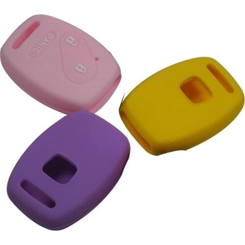 Jingyuqin 3 Buttons Remote Car-Styling Key Case Silicone Cover For Honda Accord CRV Civic Pilot Insight Ridgeline