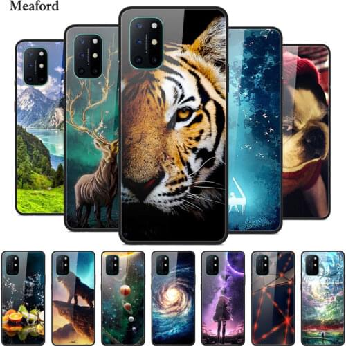 For OnePlus 8T Case 2020 Cartoon Painted Hard Plastic Back Cover For OnePlus 8T 8 T Glass Phone Cases One Plus 8T 1+8T Coque