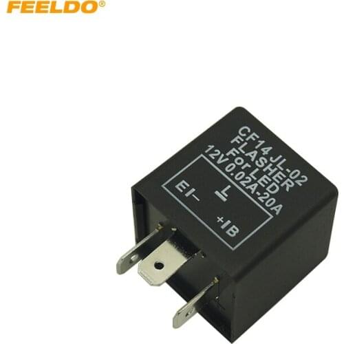 FEELDO 10pcs CF14 Flasher Relay Fix LED/SMD Fast Indicator BlinkerDecoder Electronic Turn Signals #5358