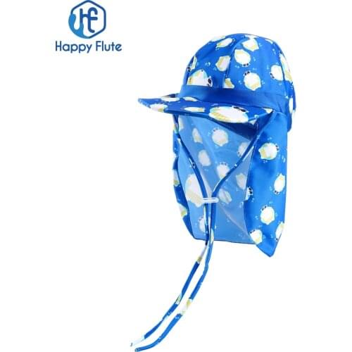 Happyflute Children Water Play Outdoor Beach Swimming Big Cornice Sunscreen Cape Anti Ultraviolet Cartoon Animal Baby Cap