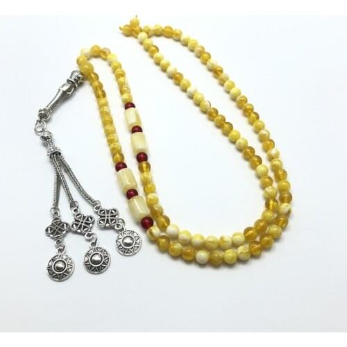 6mm Charm New Muslim, Arab, Islamic Prayer Beads Rosary Metal Tassel Fashion Jewelry Religious Faith Popular