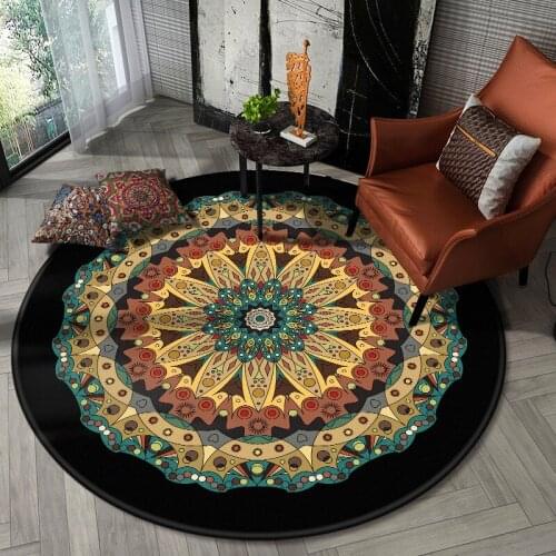 Round Door Mat Moroccan Style Home Furnishings Modern Living Room Nordic Mat Anti-slip Mat Chair Living Room Coffee Table Rug