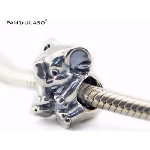 Lucky Elephant Charm 925 Silver Original Beads For Jewelry Making For European Woman Bracelets DIY Sterling Silver Beads