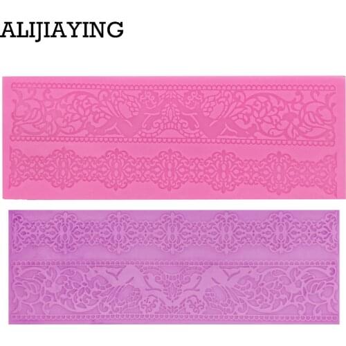 M0361 Lace flower pattern/border Silicone Mold Cake Decorating Tools Baking Tools For Fondant Cakes Wedding Tools