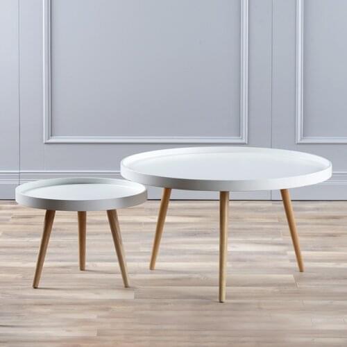 Minimalist modern Living Room Furniture Coffee Table round wooden originality set mini Small tea table Balcony coffee table