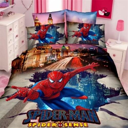 Marvel Spider Man Bedding Set Disney Princess Sofia The First Mickey Mouse McQueen 95 Printed Duvet Cover Bed Sheet Pillowcase