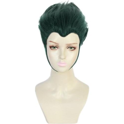 Anime Danganronpa Nidai Nekomaru Short Wig Cosplay Costume Dangan Ronpa Heat Resistant Synthetic Hair Men Wigs + Wig Cap