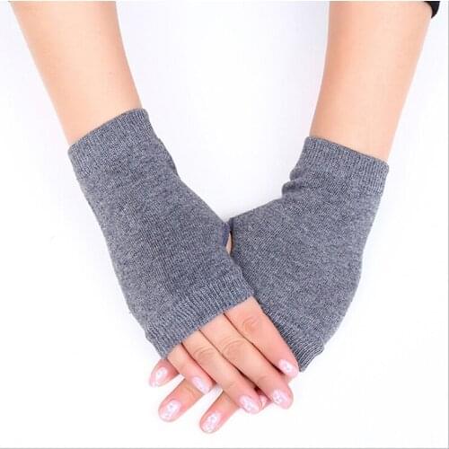 1 Pair New Winter Gloves Female Fingerless Gloves Without Fingers Women Cashmere Warm Winter Gloves Hand Wrist Warmer Mittens