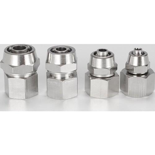Pneumatic Twist Fit 4/6/8/10/12mm OD Hose x 1/8" 1/4" 3/8" 1/2" Female Thread Copper nickel plating Air Hose Quick Connector