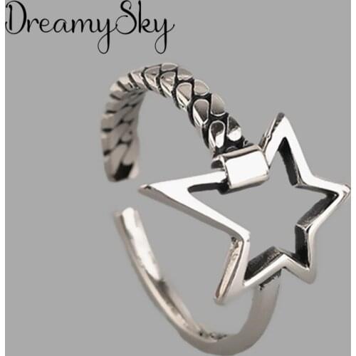 Exaggerated Personality Retro Star Rings For Women Charm Engagement Rings Men Vintage Knuckle Finger Jewelry