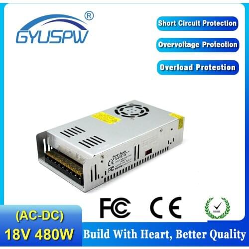 Adjustable power source DC 18V 26.7A 480W Transformer Power Adapter for LED strip Attendance System CNC Equipment CCTV