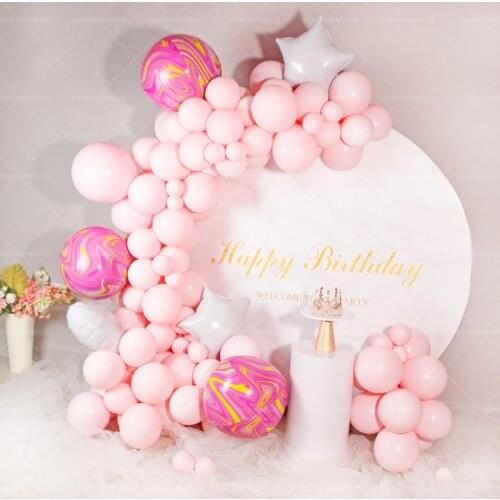 Hot selling pink balloon chain combination birthday party wedding room decoration set balloon decoration party supplies