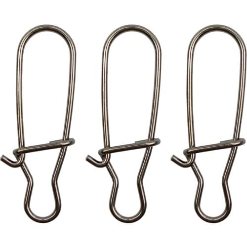 100pcs Saltwater Fishing Stainless Steel Black Nickle Inoxydable Hard Fishing Tools Nice Snap Connector Size 0 1 2 3 4 5 6 7 8