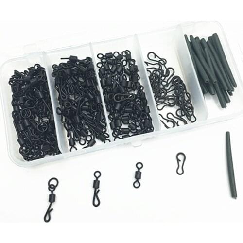 Fishing Swivel Snap Quick Change Long Body Swivel Connector Hook Link Rolling Swivels Carp Fishing Hook Sleeve Accessories