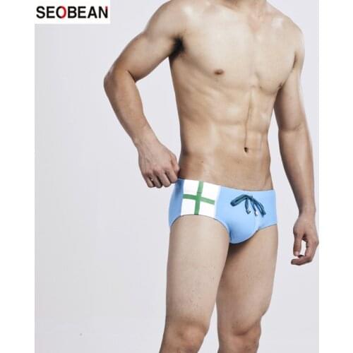 SEOBEAN Mens Summer Swimwear Beach Casual Sports Hot Spring Swimming Suits Mens Swimming Briefs