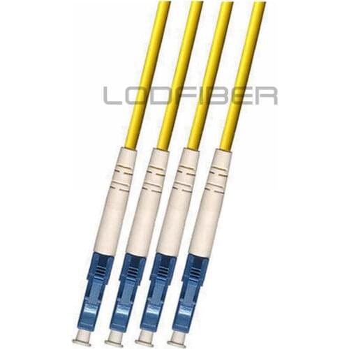 LODFIBER 10M LC-LC Outdoor Armored Singlemode 4 Strands Fiber Optic Cable Patch Cord 9/125