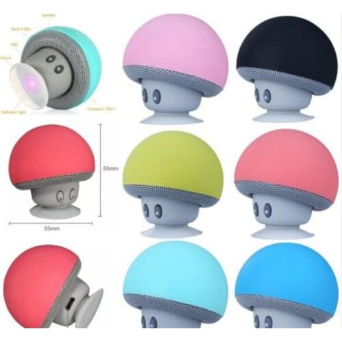 High quality Mushroom Bluetooth Speaker Car Speakers with Sucker Mini Portable Wireless Handsfree Subwoofer DHL fast shipping