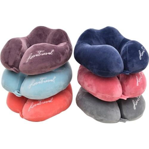 1PCS U Shaped Memory Foam Neck Pillows Soft Slow Rebound Space Travel Pillow Solid Neck Cervical Healthcare Bedding Drop Shippin