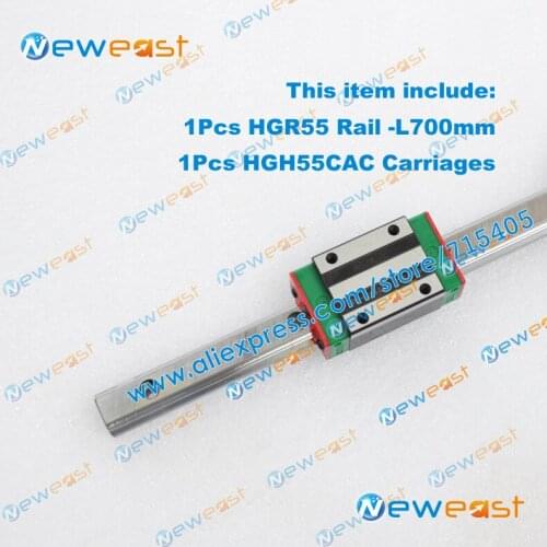 100% original HIWIN Linear Motion Guide 1Pcs HGR55 rail 700mm + 1Pcs HGH55CA Carriages