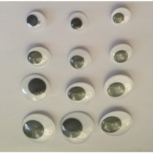 100Pcs 8MM Round Sewing on Wiggly Google Eyes Plastic Cartoon Animal Doll Eyeballs Eyes Dolls Accessories DIY Sew-On Craft