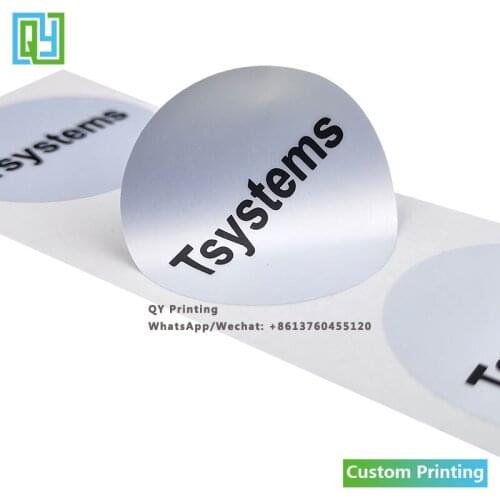 1000pcs 35x35mm Free Shipping Custom Logo Sliver PET Sticker Warrenty VOID Sticker Label Tamper Evident Security Seal