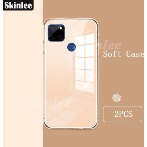 Skinlee 2 pcs For Realme C21Y Case Transparent Clear Water Soft Cover For Realme C21 Clear Shockproof Cases Cover