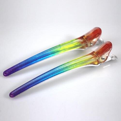 4Pcs Pro Hairdressing Duck Bill Clips Dyeing Hair Clip Clamps Non Slip