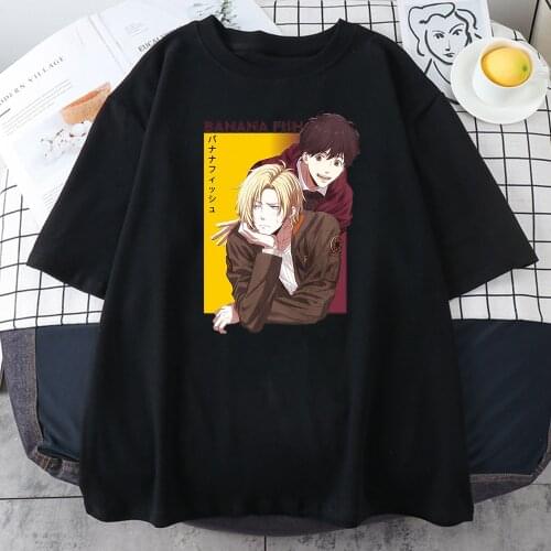 Banana Fish Ash And Yasu Comics T-Shirt Women Harajuku O-Neck New T Shirts 2021 Summer Gothic Tshirt Hip Hop Casual Womens Tops