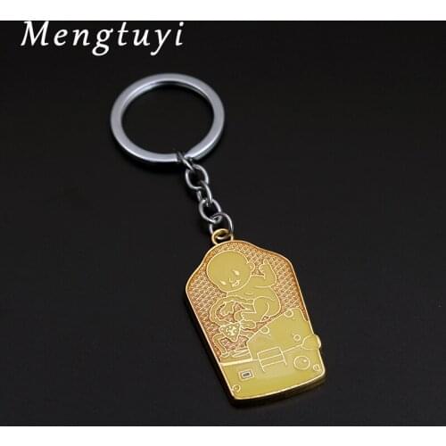 Bridge Baby Keychain For Men Game Death Stranding BB Sam Porter Bridges Pendant Key Chain kojima Cosplay Jewelry llaveros Metal