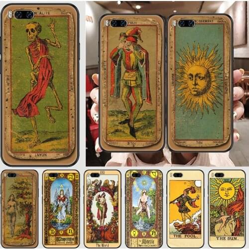 Tarot Cards Reading Phone case For Xiaomi Mi Max Note 3 A2 A3 8 9 9T 10 Lite Pro Ultra black luxury hoesjes 3D waterproof pretty