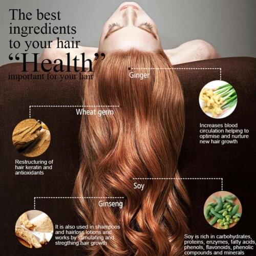 Pure Herbal Ginger Shampoo Essence Oils Treatment For Hair Thicken Growth Care Hair Promote Loss 100ml Shampoo Repair Hair C4J0