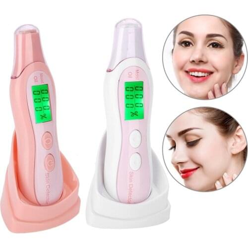 LCD Digital boby Skin Moisture Tester Detector Analyzer Monitor Facial Oil Water Tester Meter Health Face Care Skin Tester #S