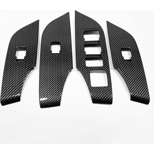 Auto interior armrest decoration trim cover,window switch button trim For Toyota rav4 2019 Abs Chrome