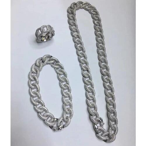 Designer Fashion 925 Sterling Silver Jewelry 3A Cubic Zirconia Party Set