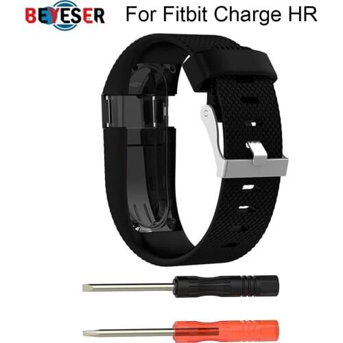 For Fitbit Charge HR Replacement Watch Strap Silicone Watchband for Fitbit Charge HR Activity Tracker Metal Buckle Wrist Band