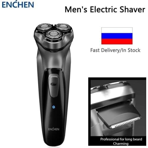 Original Enchen Face Electric Shaver BlackStone 3D Razor For Men Washable Type-C USB Smart Home Use Rechargeable Beard Machine