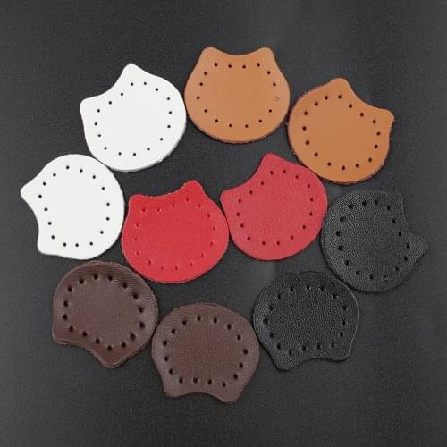 Genuine Leather Labels Soft Bear Sheet Patch Pin Hole for DIY Cardigan Clothes Bag Handbag Sewing Decorate Accessories