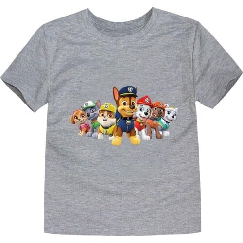 Paw Patrol T-shirt Pure Cotton Boy New Kid Children Clothes Baby Summer Kids Boy Girl Top Tee Short Sleeve Children Clothes